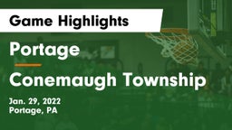 Portage  vs Conemaugh Township  Game Highlights - Jan. 29, 2022