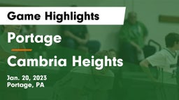Portage  vs Cambria Heights  Game Highlights - Jan. 20, 2023