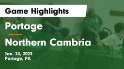 Portage  vs Northern Cambria  Game Highlights - Jan. 24, 2023