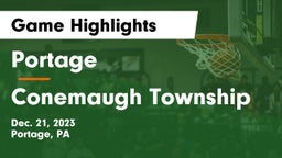 Portage  vs Conemaugh Township  Game Highlights - Dec. 21, 2023