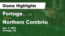 Portage  vs Northern Cambria  Game Highlights - Jan. 4, 2024