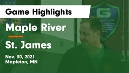 Maple River  vs St. James  Game Highlights - Nov. 30, 2021