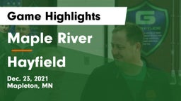 Maple River  vs Hayfield  Game Highlights - Dec. 23, 2021