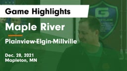 Maple River  vs Plainview-Elgin-Millville  Game Highlights - Dec. 28, 2021