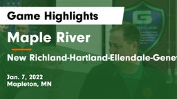 Maple River  vs New Richland-Hartland-Ellendale-Geneva  Game Highlights - Jan. 7, 2022