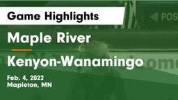 Maple River  vs Kenyon-Wanamingo  Game Highlights - Feb. 4, 2022