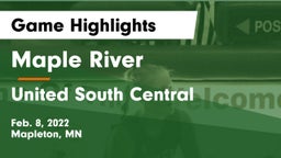 Maple River  vs United South Central  Game Highlights - Feb. 8, 2022