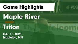 Maple River  vs Triton  Game Highlights - Feb. 11, 2022