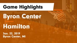 Byron Center  vs Hamilton  Game Highlights - Jan. 22, 2019