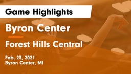 Byron Center  vs Forest Hills Central  Game Highlights - Feb. 23, 2021