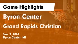 Byron Center  vs Grand Rapids Christian  Game Highlights - Jan. 2, 2024