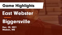 East Webster  vs Biggersville  Game Highlights - Dec. 20, 2021