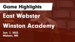East Webster  vs Winston Academy  Game Highlights - Jan. 7, 2023