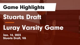 Stuarts Draft  vs Luray Varsity Game Game Highlights - Jan. 14, 2023