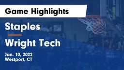 Staples  vs Wright Tech Game Highlights - Jan. 10, 2022