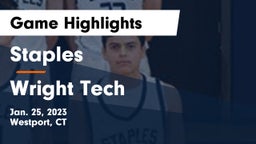 Staples  vs Wright Tech Game Highlights - Jan. 25, 2023