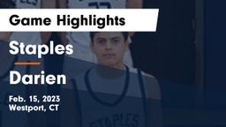 Staples  vs Darien  Game Highlights - Feb. 15, 2023