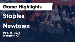 Staples  vs Newtown  Game Highlights - Dec. 18, 2023