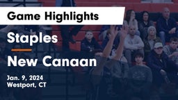 Staples  vs New Canaan  Game Highlights - Jan. 9, 2024