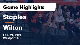 Staples  vs Wilton  Game Highlights - Feb. 24, 2024