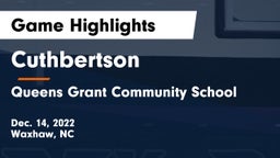 Cuthbertson  vs Queens Grant Community School Game Highlights - Dec. 14, 2022