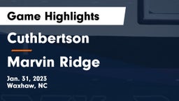 Cuthbertson  vs Marvin Ridge  Game Highlights - Jan. 31, 2023