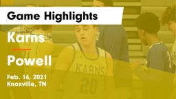 Karns  vs Powell  Game Highlights - Feb. 16, 2021