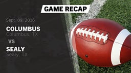 Recap: Columbus  vs. Sealy  2016