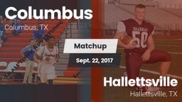 Matchup: Columbus  vs. Hallettsville  2017