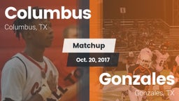 Matchup: Columbus  vs. Gonzales  2017