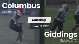 Matchup: Columbus  vs. Giddings  2017