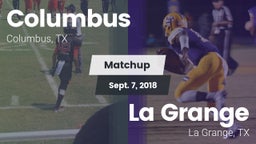 Matchup: Columbus  vs. La Grange  2018