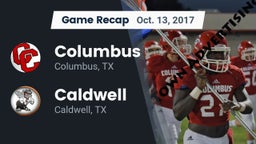 Recap: Columbus  vs. Caldwell  2017