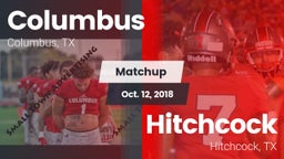 Matchup: Columbus  vs. Hitchcock  2018