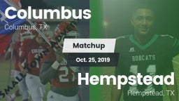 Matchup: Columbus  vs. Hempstead  2019