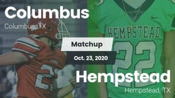 Matchup: Columbus  vs. Hempstead  2020