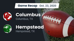 Recap: Columbus  vs. Hempstead  2020