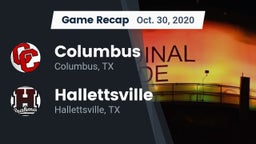 Recap: Columbus  vs. Hallettsville  2020