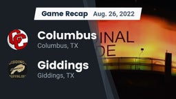 Recap: Columbus  vs. Giddings  2022