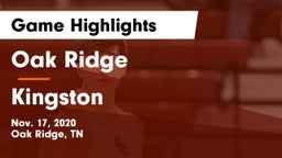 Oak Ridge  vs Kingston  Game Highlights - Nov. 17, 2020