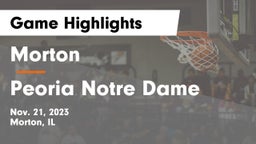Morton  vs Peoria Notre Dame  Game Highlights - Nov. 21, 2023