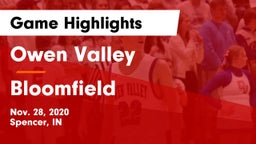 Owen Valley  vs Bloomfield  Game Highlights - Nov. 28, 2020