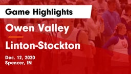 Owen Valley  vs Linton-Stockton  Game Highlights - Dec. 12, 2020