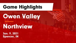 Owen Valley  vs Northview  Game Highlights - Jan. 9, 2021