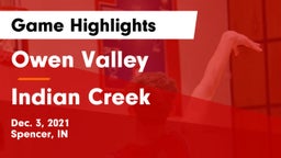 Owen Valley  vs Indian Creek  Game Highlights - Dec. 3, 2021