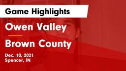 Owen Valley  vs Brown County  Game Highlights - Dec. 10, 2021
