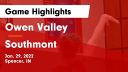 Owen Valley  vs Southmont  Game Highlights - Jan. 29, 2022