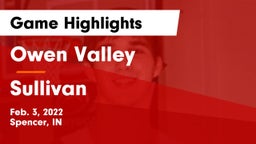 Owen Valley  vs Sullivan  Game Highlights - Feb. 3, 2022