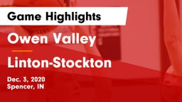 Owen Valley  vs Linton-Stockton  Game Highlights - Dec. 3, 2020
