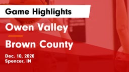 Owen Valley  vs Brown County  Game Highlights - Dec. 10, 2020